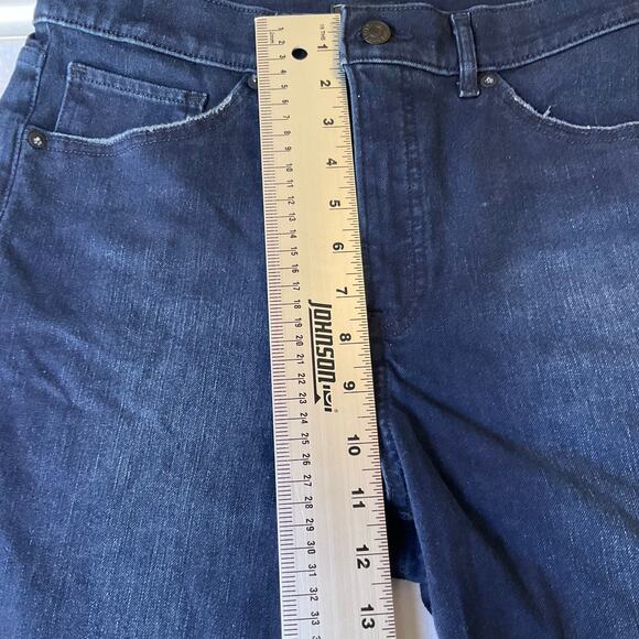 Express Women Skinny Jeans size 10S Dark Blue High Rise Stretch Boot Cut - Picture 6 of 12